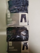 2szt welurowe legginsy niemowlęce typu dzwony w rozmiarze 74