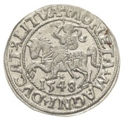Polska, Zygmunt II August, półgrosz litewski 1548 - MENNICZY