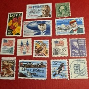 Znaczki USA z klasera. 