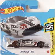 HOT WHEELS 2016 FORD GT RACE srebrny