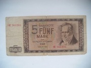 BANKNOT NIEMCY DDR 5 Marek 1964 r. seria IE