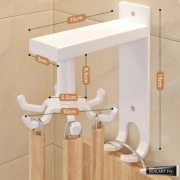 Naścienny wieszak obrotowy do kuchni, 10 haków.