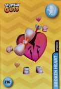 PANINI STUMBLE GUYS  SERIA 2. NR 216 BROKEN HEART SPECIAL KARTA