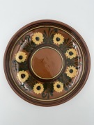 Talerz dekoracyjny kamionka ceramika vintage retro