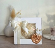 Świeca Sojowa Rafaello KWIAT w gipsie PREZENT Dzień Matki Rękodzieło