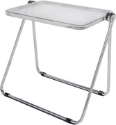 Stolik 64 x 50 cm mały składany stolik przezroczysty akrylowy