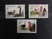 Znaczki ZSRR 1990 fauna ptactwo 