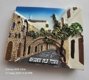 Magnes na lodówkę ceramiczny Grecja RODOS Rhodes old Town(15) 