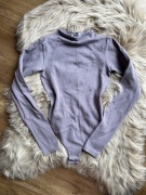 Zara liliowe body wycięcie xs półgolf bezszwowe seamless