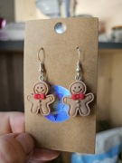 Kolczyki piernik pierniczki  święta Boże Narodzenie gwiazdką 