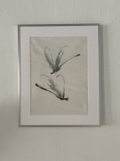 Malowane farbą akrylową ważki na jedwabiu 