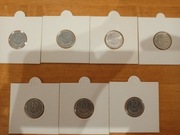 10 groszy 1965, 1966, 1967, 1979... zestaw 7 sztuk