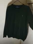 Sweterek Polo Ralph Lauren S Old Money Zielony Butelkowa Zieleń Logo Elegan