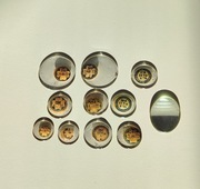 Zestaw starych szkiełek do zegarków