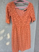 Piękna koronkowa sukienka Zara, midi elegancka, na lato, impreze, wesele