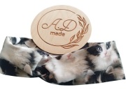 Opaska bawełniana przeplatana Kotki dresówka 50-54 cm