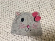 Accessorize czapka szara wełniana ciepła kotek 6/12 M modna zimowa