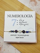 Bransoletka Numerologiczna 7 Siódemka kamienie naturalne 