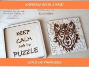 puzzle podkładka pod kubek Wilk Lew 25el REMAZEN