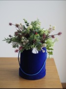 Zimowy duży flowerbox welurowy Premium