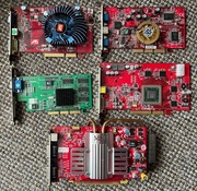 STARE KARTY GRAFICZNE KOLEKCJONERSKIE NIESPRAWNE ZESTAW 3