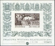 Legenda o Orle Białym. Dwa bloki A i B i znaczek z bloku. 