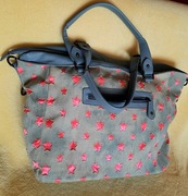 torebka jeansowa na lato, dużo kieszeni