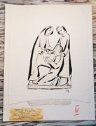 Sygnowana akwarela (szkic) Otto Flath (1906-1987) Bad Segeberg Niemcy