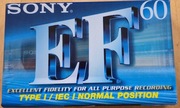 Kaseta magnetofonowa SONY C-60EFB EF 60 min - NOWA, ZAFOLIOWANA, CZYSTA
