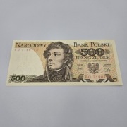 Banknot Polska PRL 500 zł 1982 Tadeusz Kościuszko, UNC, seria FU 3188724