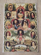 Rodzina Carska Ród Romanowów Car MikołajII Romanow emblemat obraz na metalu