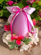 Stroik wielkanocny, dekoracja. Jajko Wielkanocne 