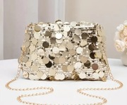 Torebka na łańcuszku kopertówka imprezy dyskoteki okazje cekiny