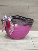 Torebka koszyk ze sznurka bawełnianego