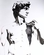 Rysunek "Dawida", rzeźby Michała Anioła