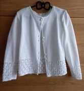 Sweterek biały dla dziewczynki, rozmiar 122