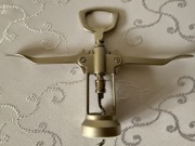 Korkociąg skrzydłowy metalowy motylkowy do wina i kapsli solidny klasyka