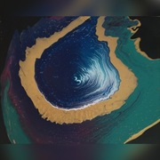 Obraz akryl pouring płótno 40x50 