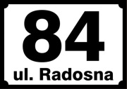 Tabliczka 04 z numerem domu tworzywo naklejka wytrzymałe 148,5mm x 210mm