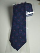 KRAWAT MĘSKI gładki granatowy czerwony, nowy