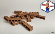 Bloczek 1x4 kolor Medium Nougat ze wzorem cegły (15533) - 25szt.