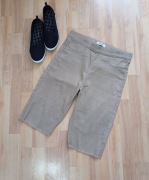 Beżowe szorty jegginsy damskie M&S rozmiar M z materiału na lato