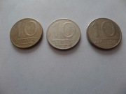 ZESTAW 3 MONET 10 ZŁ.,Z OBIEGU