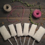 Wełniany kopacz dla kota, naturalna zabawka - duży