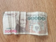 Banknot PRL 50000 zł