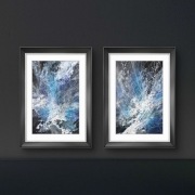 Pejzaż/abstrakcja, 2 szt 50x70 , dyptyk, Monika Seroka