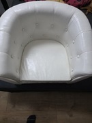 Fotel biały Chesterfield 