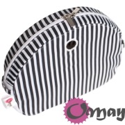 Biały organizer do Obag MOON LIGHT ML paseczki granatowe 2 kieszenie OMAY