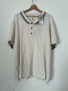 Go Ahead Eagles polo 3XL beżowa NEW z metką haft logo 1902 football casual