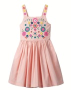 sukienka 100% bawełna haftowane kwiatki 